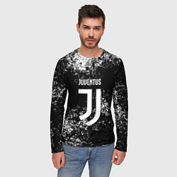 Лонгслив мужской Ювентус брызги красок, цвет: 3D-принт — фото 2