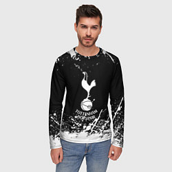 Лонгслив мужской Тоттенхэм Хотспур белые краски, цвет: 3D-принт — фото 2