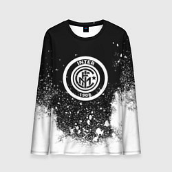 Мужской лонгслив Inter белый всплеск краско
