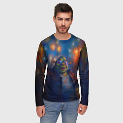 Лонгслив мужской Шрек красками, цвет: 3D-принт — фото 2