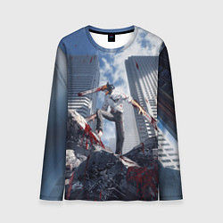 Мужской лонгслив Denji in city Chainsaw man