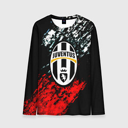 Лонгслив мужской Juventus краски штрихи текстура, цвет: 3D-принт
