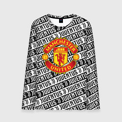 Лонгслив мужской Манчестер Юнайтед x ювентус паттерн, цвет: 3D-принт