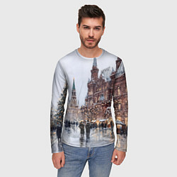 Лонгслив мужской Московский новогодний день, цвет: 3D-принт — фото 2