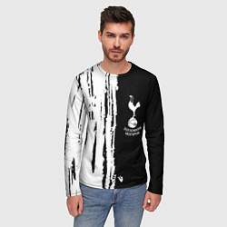 Лонгслив мужской Tottenham Hotspur белые краски, цвет: 3D-принт — фото 2
