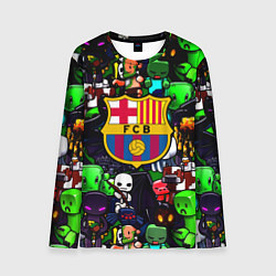 Мужской лонгслив Minecraft x barcelona fc