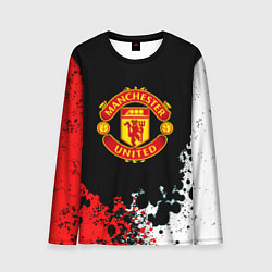 Мужской лонгслив Манчестер Юнайтед краски абстрактные