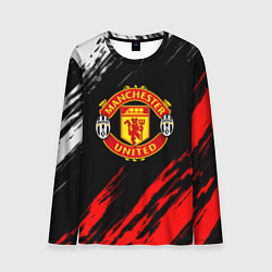 Мужской лонгслив Манчестер Юнайтед x Ювентус краски