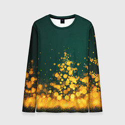 Мужской лонгслив Новогодние елочки из боке