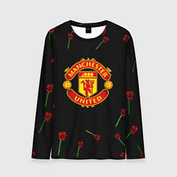 Мужской лонгслив Манчестер Юнайтед розы