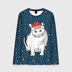 Мужской лонгслив Кот мем - 2026