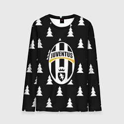 Мужской лонгслив Ювентус ёлочки паттерн