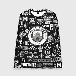 Мужской лонгслив Манчестер сити логотипы игр