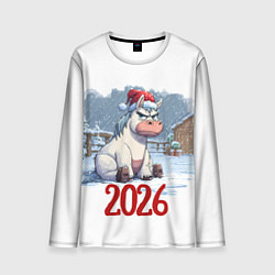 Лонгслив мужской Сердитая лошадь 2026, цвет: 3D-принт
