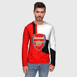 Лонгслив мужской Арсенал геометрия спорт, цвет: 3D-принт — фото 2