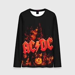 Лонгслив мужской AC/DC Flame, цвет: 3D-принт