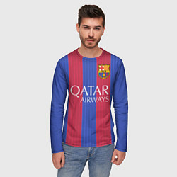 Лонгслив мужской Barcelona: Qatar Airways, цвет: 3D-принт — фото 2
