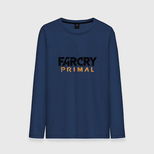 Мужской лонгслив Far Cry: Primal Logo / Тёмно-синий – фото 1