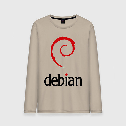 Мужской лонгслив Debian / Миндальный – фото 1