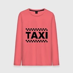 Лонгслив хлопковый мужской Taxi, цвет: коралловый