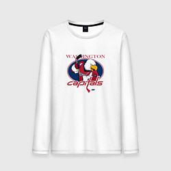 Лонгслив хлопковый мужской Washington Capitals Hockey, цвет: белый