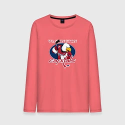 Лонгслив хлопковый мужской Washington Capitals Hockey, цвет: коралловый