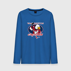 Лонгслив хлопковый мужской Washington Capitals Hockey цвета синий — фото 1