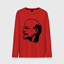 Лонгслив хлопковый мужской Ленин: скульптура, цвет: красный