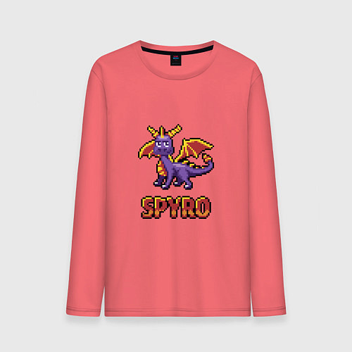 Мужской лонгслив Spyro: 8 bit / Коралловый – фото 1
