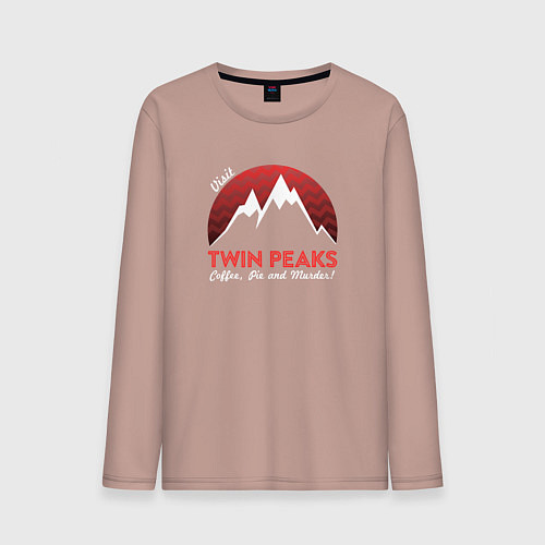 Мужской лонгслив Twin Peaks: Pie & Murder / Пыльно-розовый – фото 1