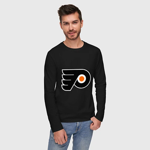 Мужской лонгслив Philadelphia Flyers / Черный – фото 3