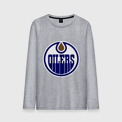 Лонгслив хлопковый мужской Edmonton Oilers, цвет: меланж