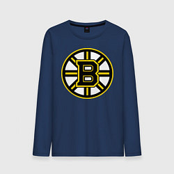 Лонгслив хлопковый мужской Boston Bruins, цвет: тёмно-синий