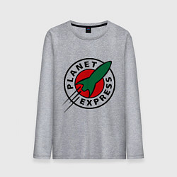 Лонгслив хлопковый мужской Planet Express, цвет: меланж