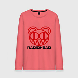 Лонгслив хлопковый мужской Radiohead, цвет: коралловый