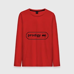 Лонгслив хлопковый мужской Prodigy лого с муравьем, цвет: красный