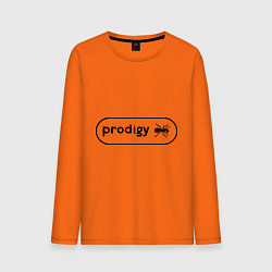 Лонгслив хлопковый мужской Prodigy лого с муравьем цвета оранжевый — фото 1