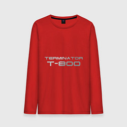 Лонгслив хлопковый мужской Терминатор Т-800, цвет: красный