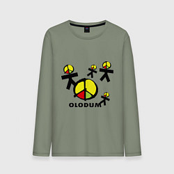 Лонгслив хлопковый мужской Olodum, цвет: авокадо
