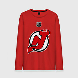 Лонгслив хлопковый мужской New Jersey Devils: Kovalchuk 17 цвета красный — фото 1
