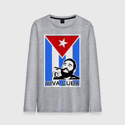 Лонгслив хлопковый мужской Fidel: Viva, Cuba!, цвет: меланж