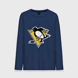 Лонгслив хлопковый мужской Pittsburgh Penguins, цвет: тёмно-синий