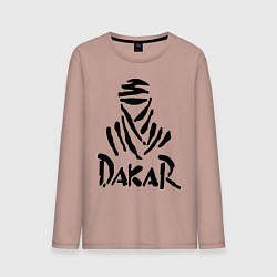 Лонгслив хлопковый мужской Rally Dakar, цвет: пыльно-розовый