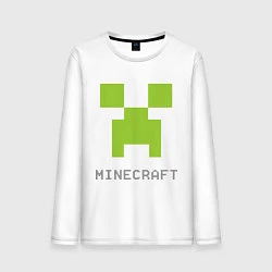 Мужской лонгслив Minecraft logo grey