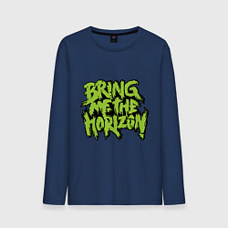 Лонгслив хлопковый мужской Bring me the horizon, цвет: тёмно-синий