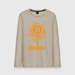 Мужской лонгслив Bitcoin Tree