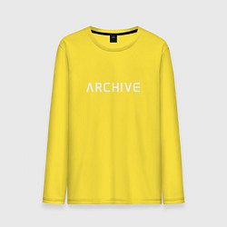 Лонгслив хлопковый мужской Archive цвета желтый — фото 1