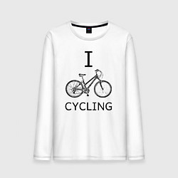 Мужской лонгслив I love cycling