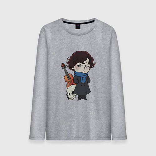 Мужской лонгслив Baby Sherlock / Меланж – фото 1