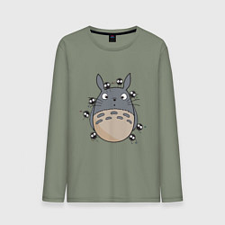 Лонгслив хлопковый мужской Тоторо, цвет: авокадо